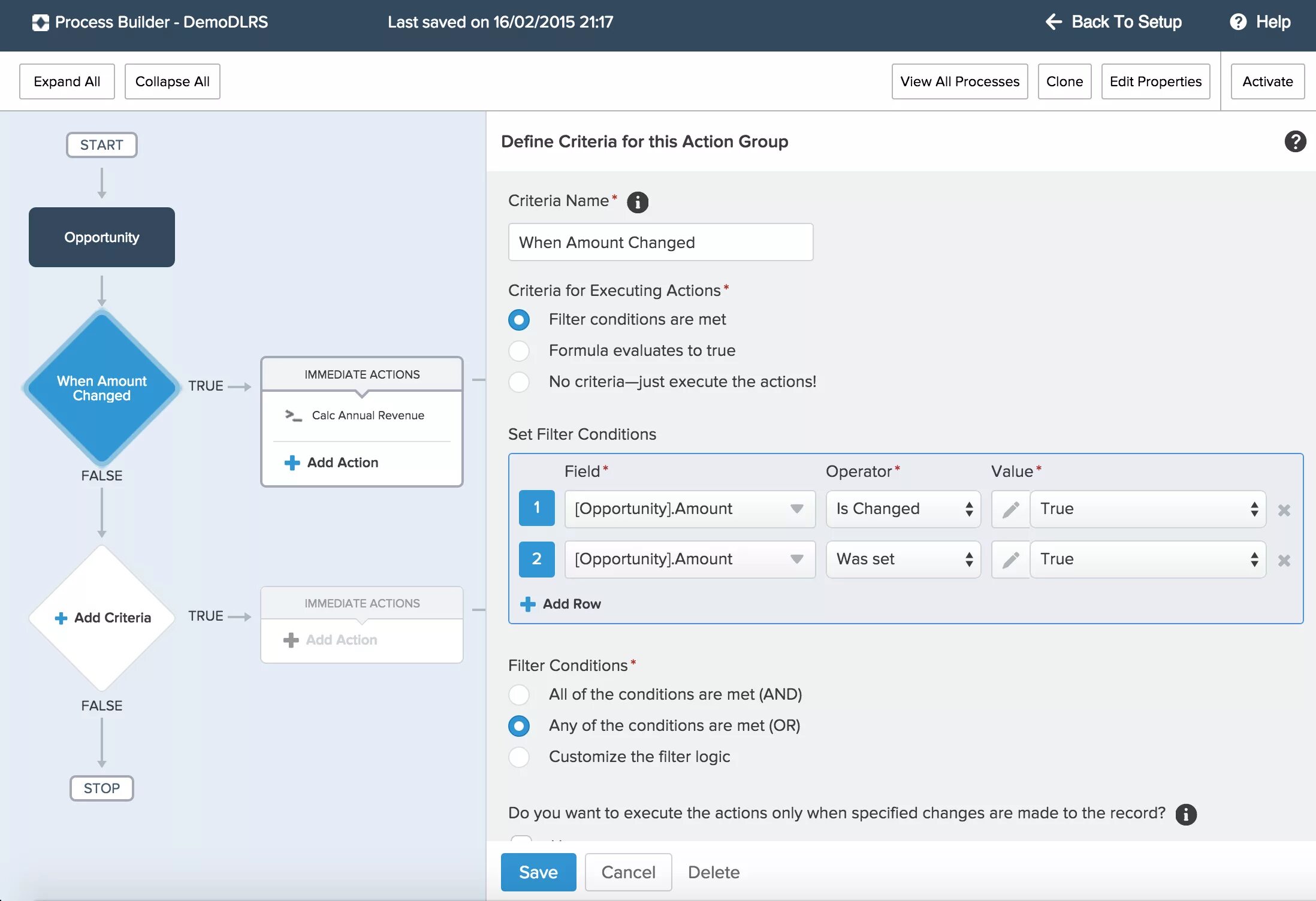 Process setup. Builder process. salesforce интерфейс. workflow builder.