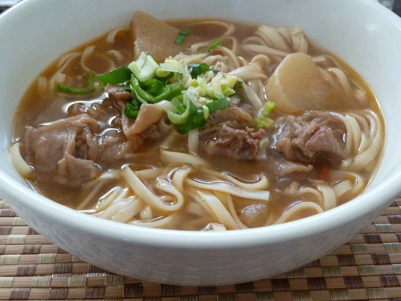 Суп с лапшой и мясом