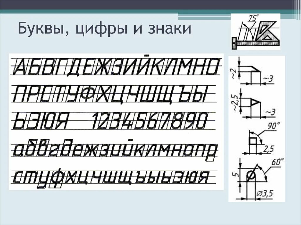 Шрифты цифры размер. Буквы цифры и знаки на чертежах. Чертежный шрифт. Шрифт черчение. Черчение шрифты чертежные.