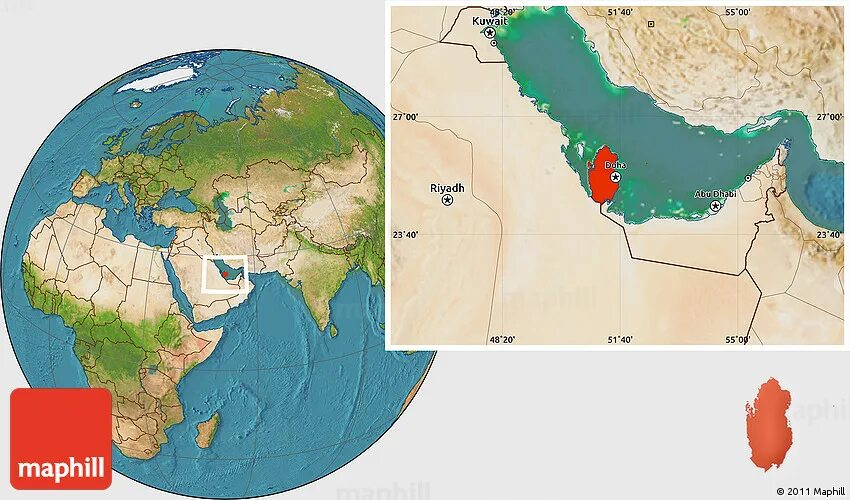 Карта карат. Катар на карте. Qatar on the Map.