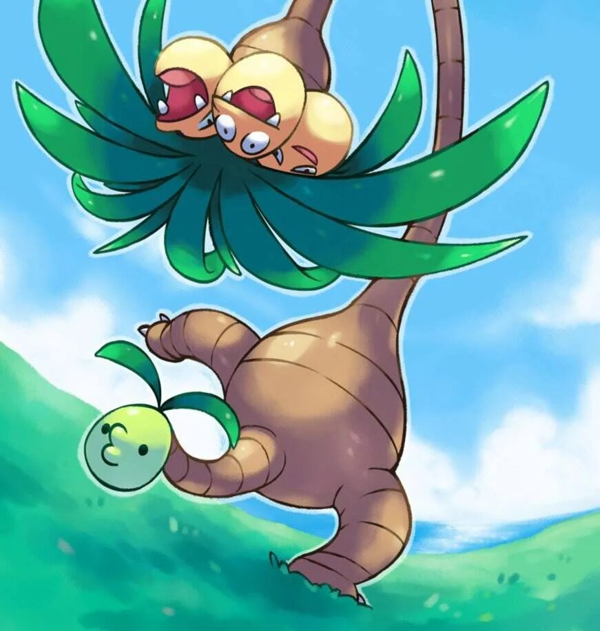 Покемон нанес. Exeggutor покемон. Экзеггутор Pokemon. Alolan Exeggutor. Покемоны Алола арт.