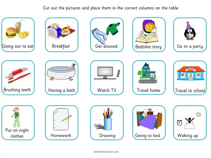Sequence of events. Sequencing daily events. every day activities sequence events. every day activities sequence events colourvcut.