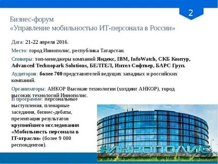Иннополис проходные