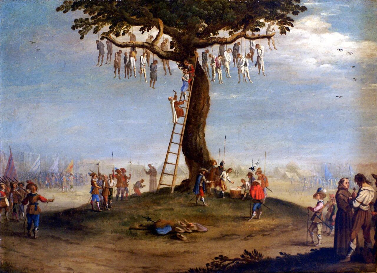 Дерево повешенных картина. Дерево с повешенными Калло. Дерево повешенных гравюра. «Большие бедствия войны» (1633г.).