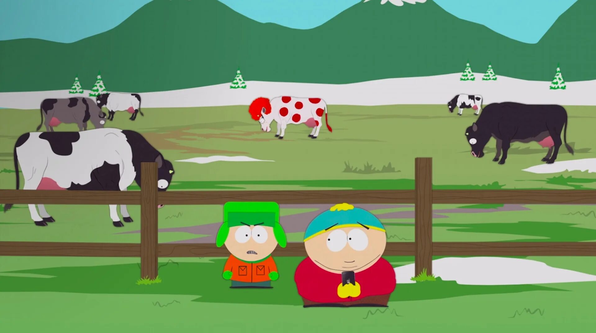 Коровы южного парка. Саус парк рыжая корова. south park коровы.