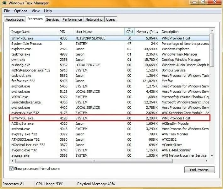 WMIPRVSE.exe. WMI provider host загружает процессор. WMIPRVSE.exe WMI provider host. WMIPRVSE.exe что это за процесс. Wmi грузит процессор