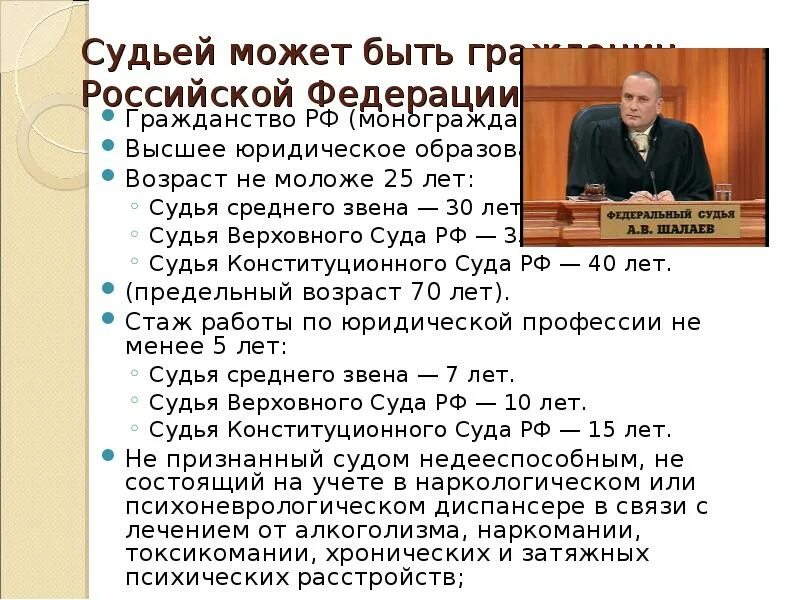 Судья верховного суда возраст