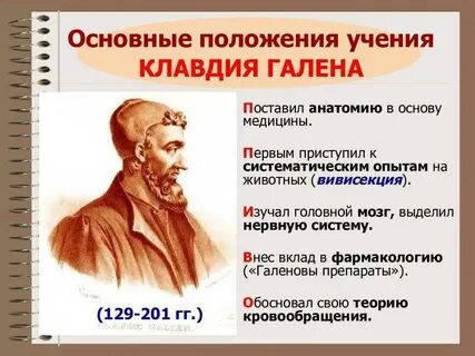 Гален вклад