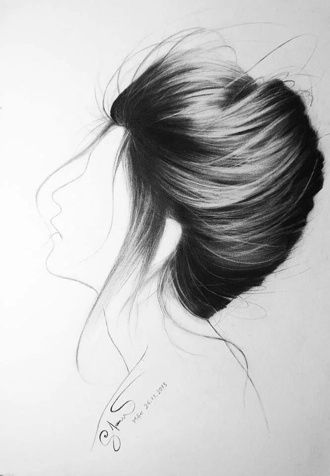 Волосы карандашом. Рисунок девушки карандашом. Волосы девушки карандашом. Волосы карандашом. Рисунок девочки карандашом.