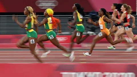 Elaine Thompson-Herah defends Olympic 100m title in all-Jamaican podium.