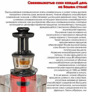 Шнековая соковыжималка принцип работы
