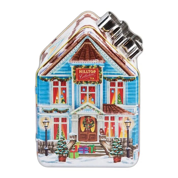 Металлическая крыша. Жестяной дом. Маленький домик в коробочке жестяная. Игрушечный деревянный домик. Жестяной дом.