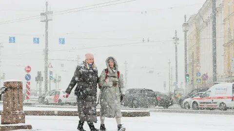 Снегопад в петербурге