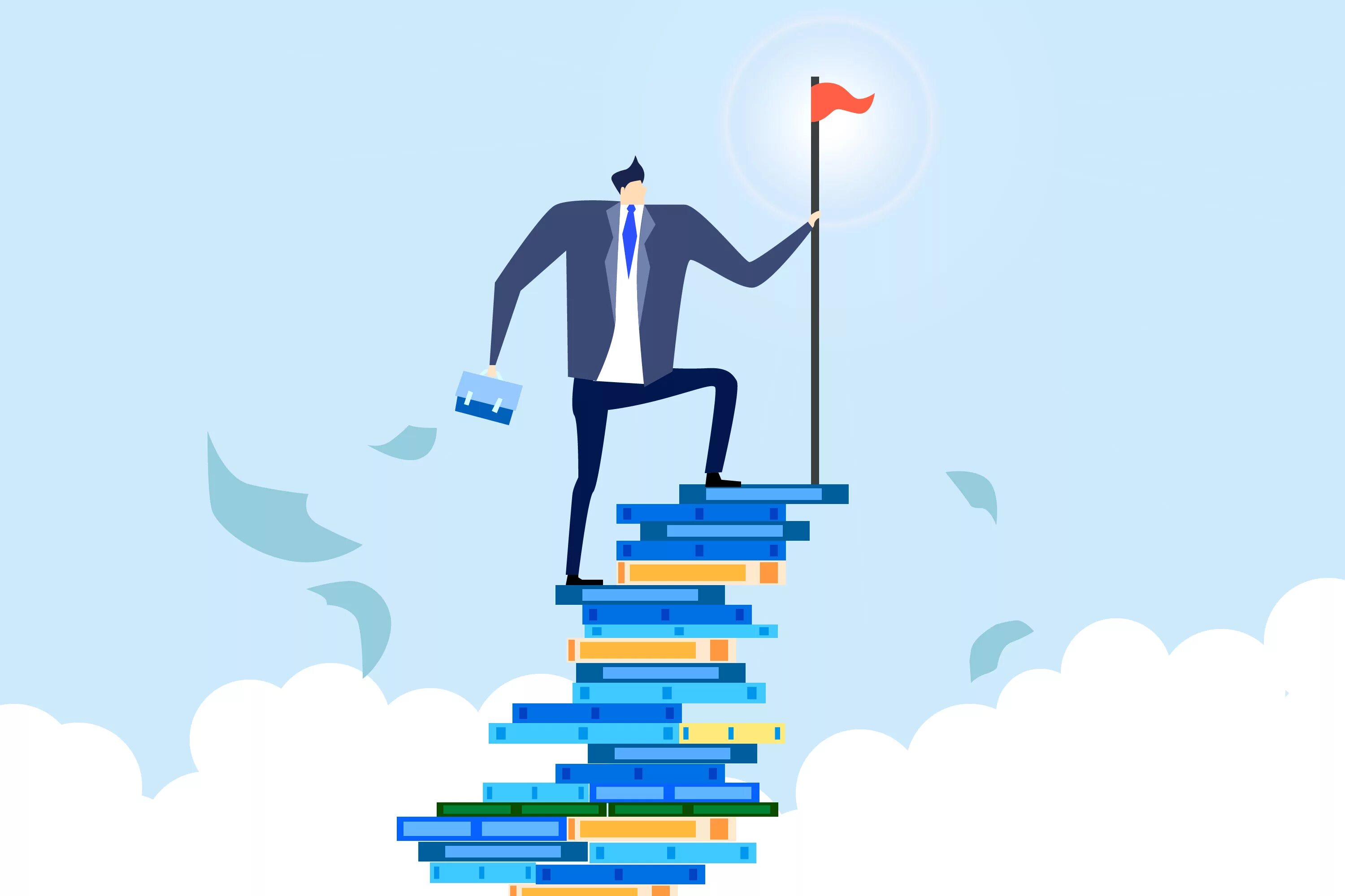 Карьера женщины. Продвижение по карьерной лестнице с должностью. Повышение по службе. Рост по карьерной лестнице. Повышение по карьерной лестнице.