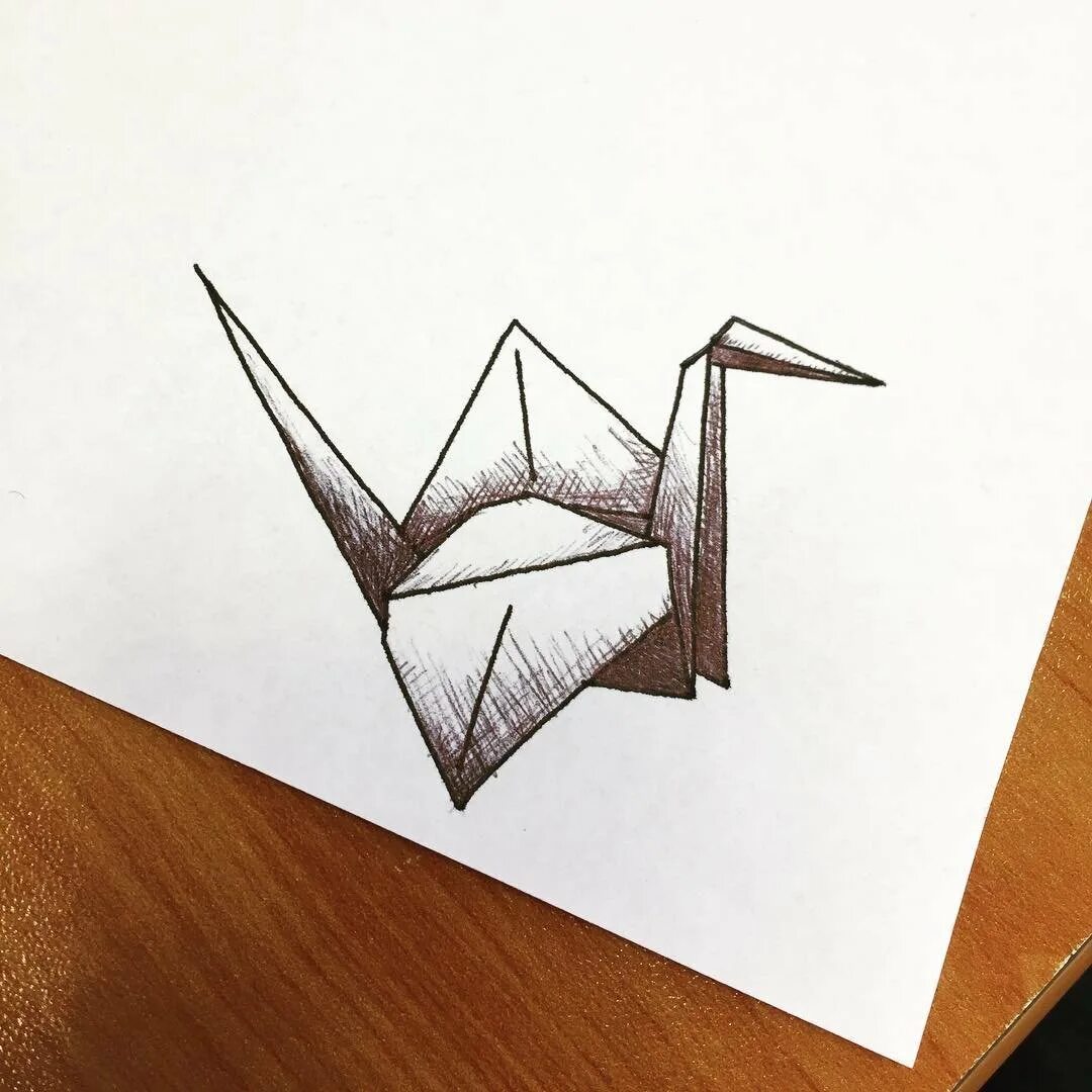Рисование с оригами. Оригами эскиз. Идеи для рисования оригами. Оригами арты.