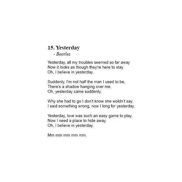 Песня естудей на английском. Yesterday Beatles текст. Битлз yesterday текст. Текст песни yesterday. Текст песни yesterday Beatles.