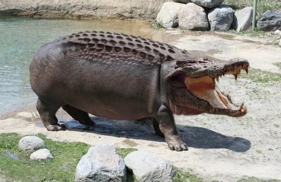 Animal edits. Crocopotamus.