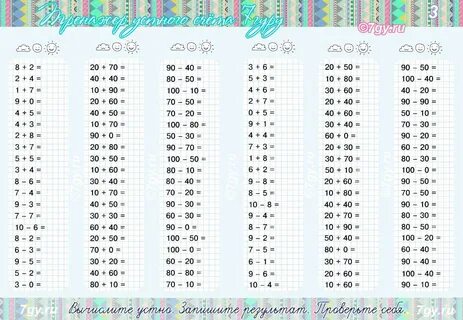 Умножение деление ответами