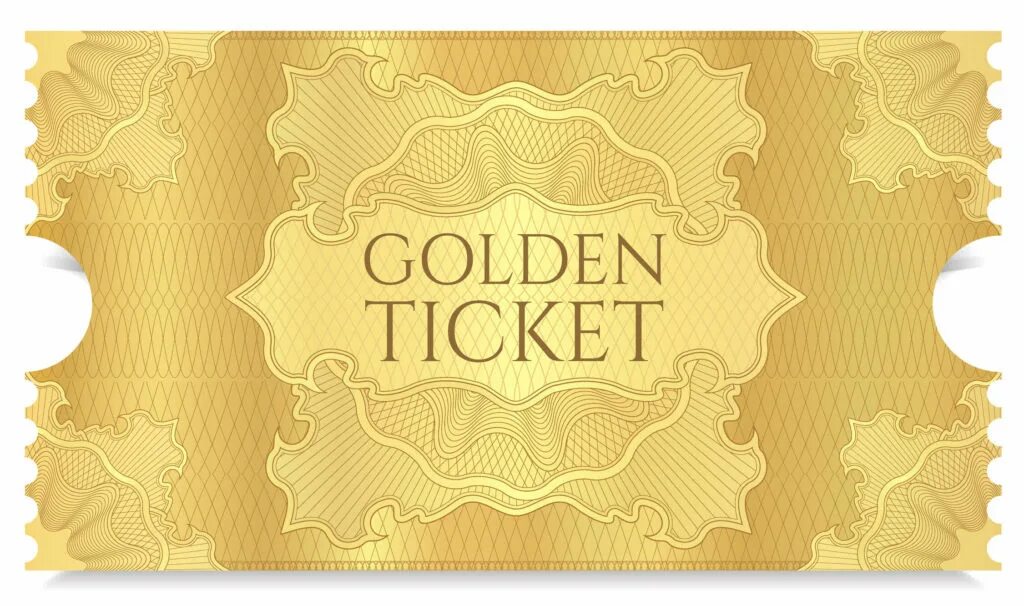 Сколько золотых билетов. Золотой билет. Золотой билет шаблон. Золотой билет пустой. Золотой билет фон.
