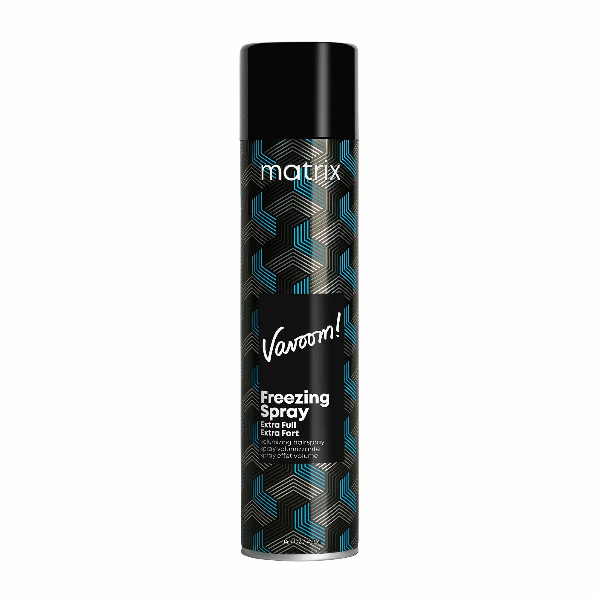 Лак-спрей Matrix "Vavoom Extra-Full freezing" экстрасильная фиксация (500 мл). Лак-спрей freezing Spray для эластичной фиксации 500 мл. Лак-спрей Matrix "Vavoom freezing" сильная фиксация (500 мл). Matrix Vavoom Extra Full. Черный спрей для волос