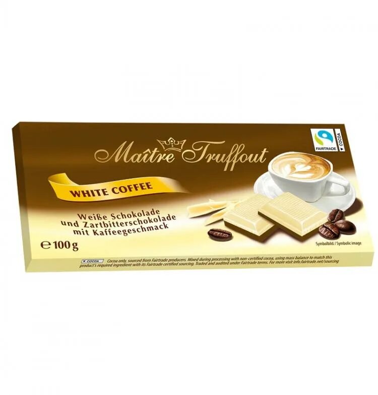 Шоколад Maitre. Шоколад со вкусом кофе. Шоколадка Truffout. Шоколад Maitre Truffout ШОК.MT White Coffee 100г. Белый шоколад 100 г