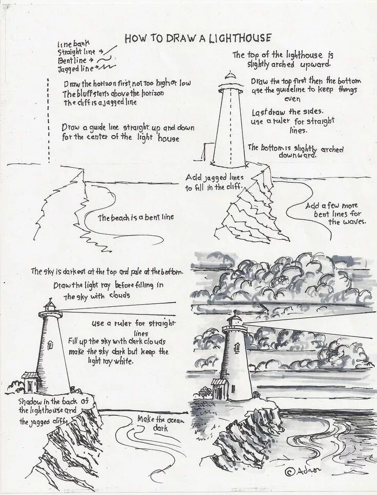 What is dark but made by light. How to draw light. lighthouse html.