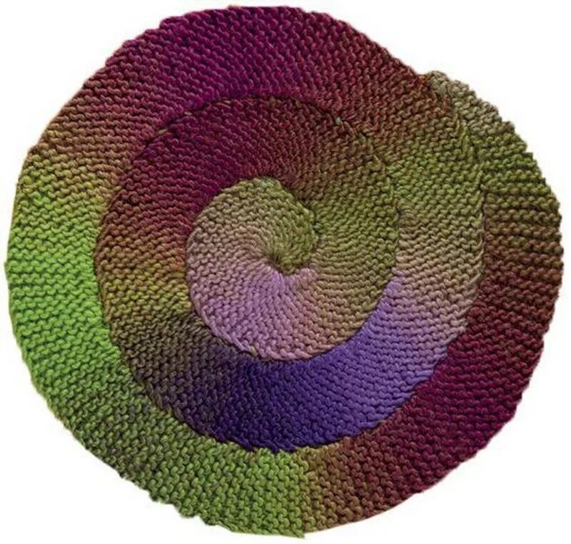 техника вязания круга. круговое вязание крючком. коврик по спирали спицами. техника вязания круга. кружок крючком.