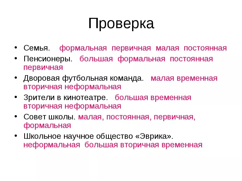 Семья неформальная группа