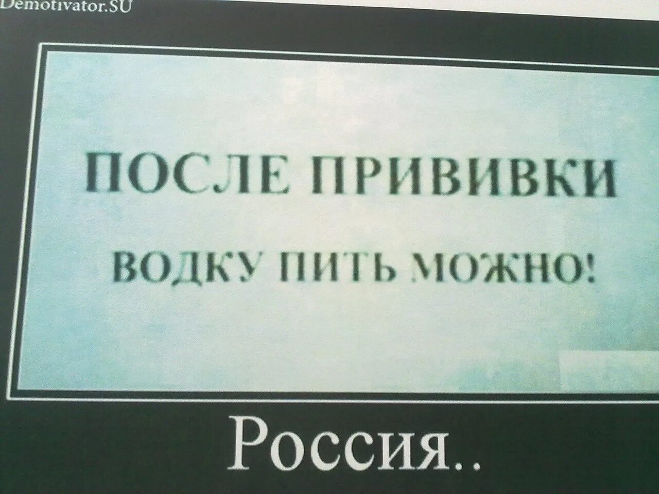 Пить вакцина. После прививки пить можно. Юмор про Россию в картинках.