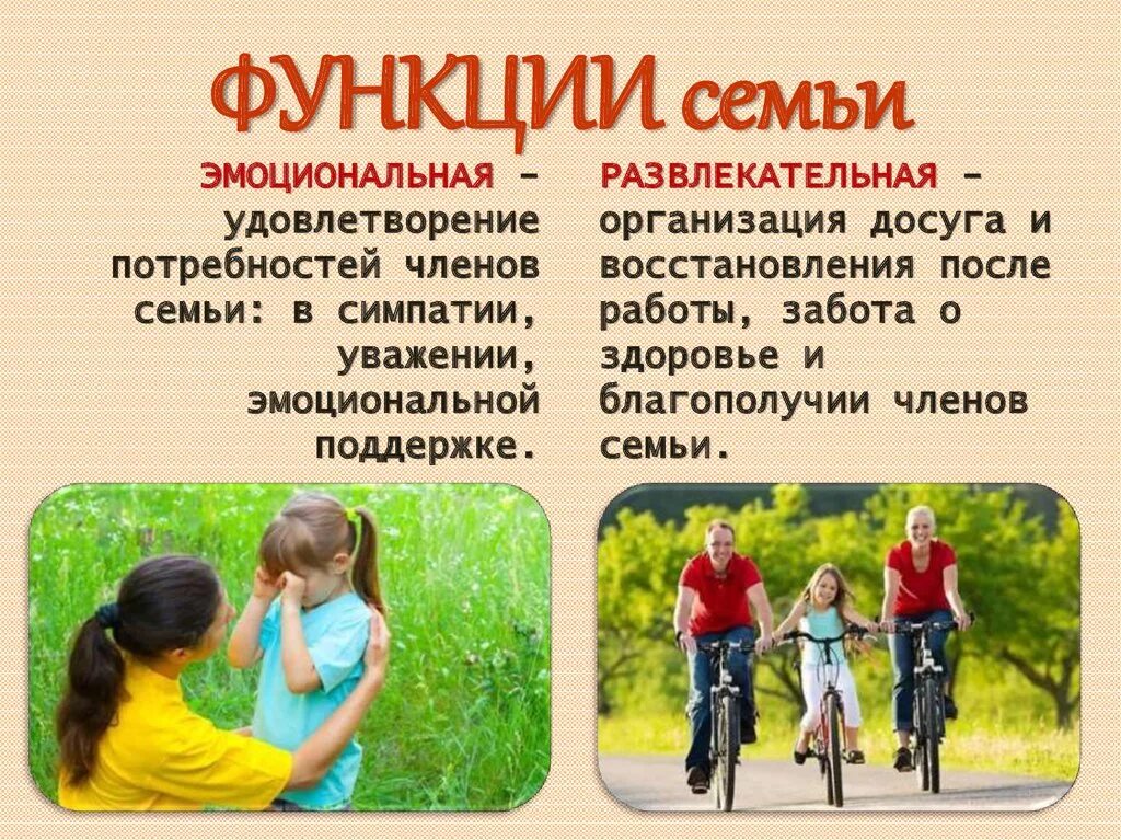 Досуговая функция семьи это