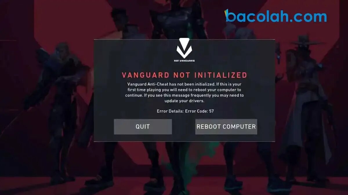 Ошибка vanguard 81. Ошибка 57 валорант. ошибка при запуске валорант. valorant общибка. ван гуард ошибка валоран.