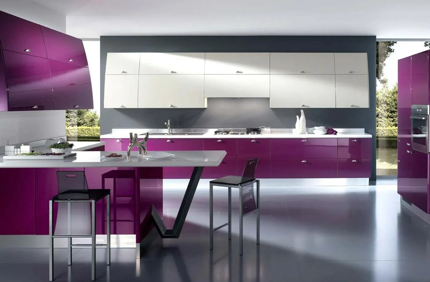 Кухня Flux от Scavolini. Scavolini Flux Swing. Кухни красивые и модные. Современный интерьер кухни.