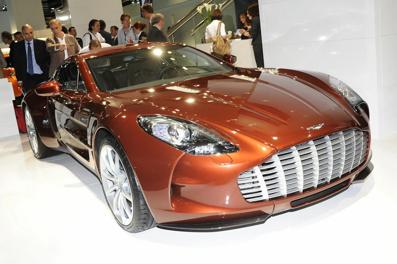 Brown car. 2011 Aston Martin one-77. One 77.