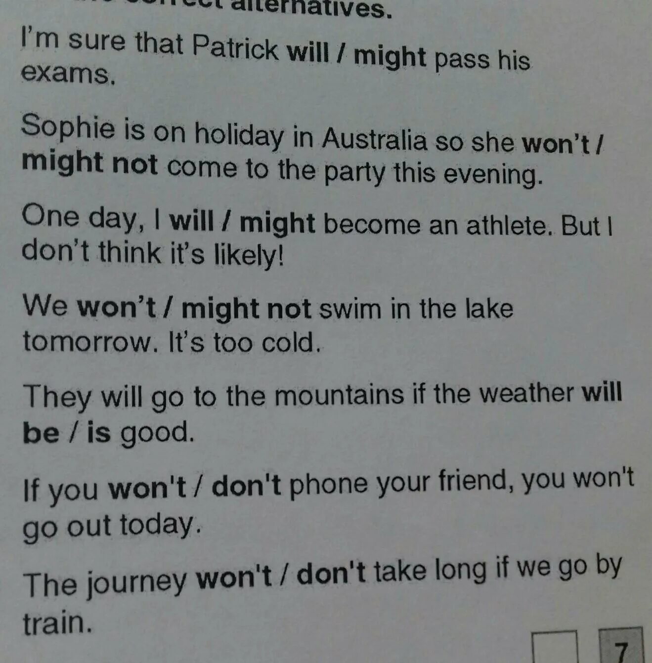 Will might тест. Circle the correct alternatives im sure that Patrick will might Pass his Exams. My Exam me ответы. Im sure.