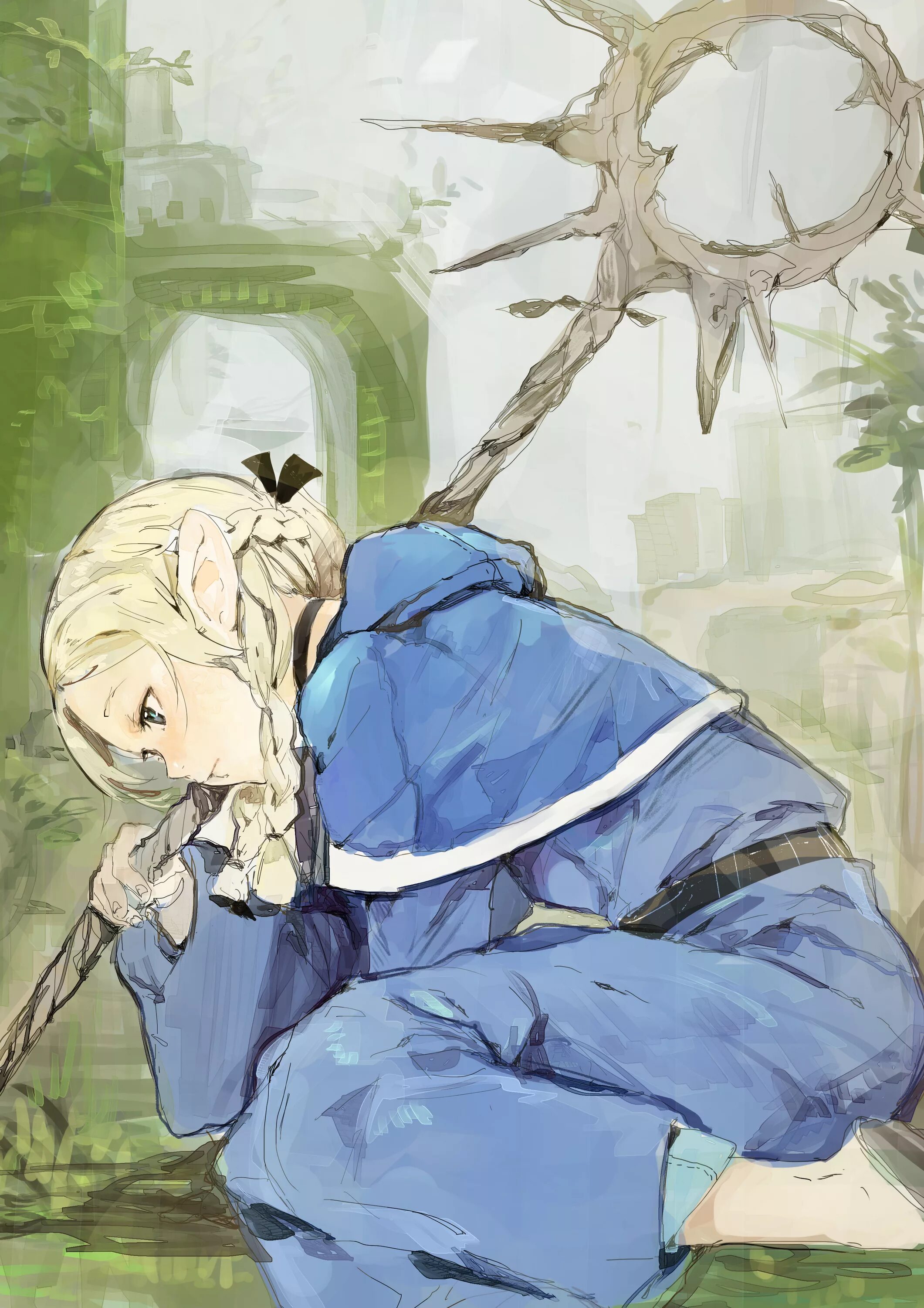 Marcille Dungeon Meshi Art. Девушка заботится арт. Dungeon meshi characters