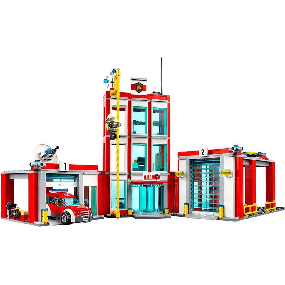 Сити пожарная. Лего Сити 60110. Лего Сити пожарная станция 60110. LEGO City 60110. LEGO City Fire Station 60110.