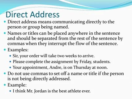 Address director