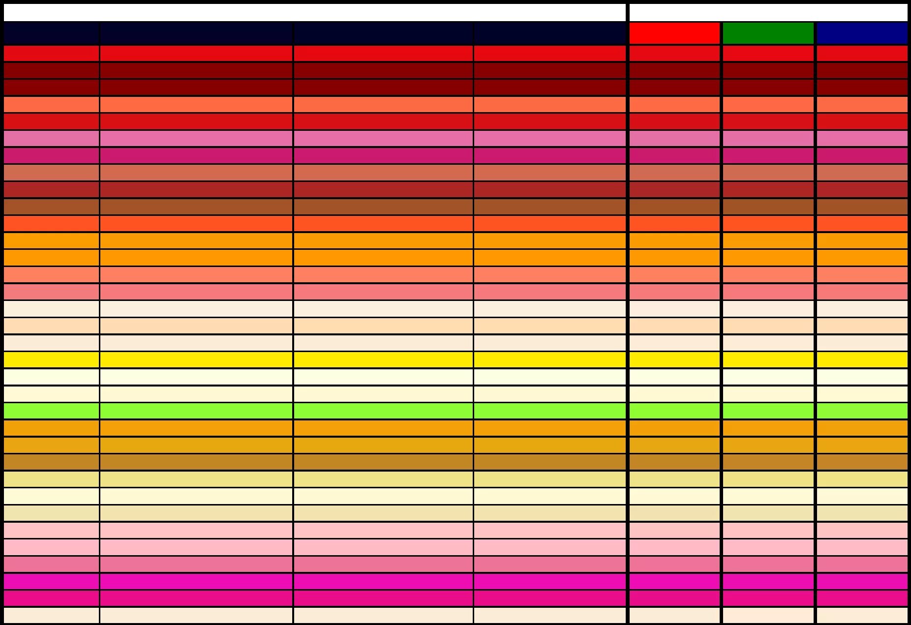 Цвет через rgb. Ff00ff цвет. ff000000 цвет. хекс палитра. таблица хекс цветов.