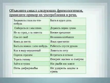 Приведите примеры употребления 2 фразеологизмов Проект по теме источники фразеологизмов в русском языке