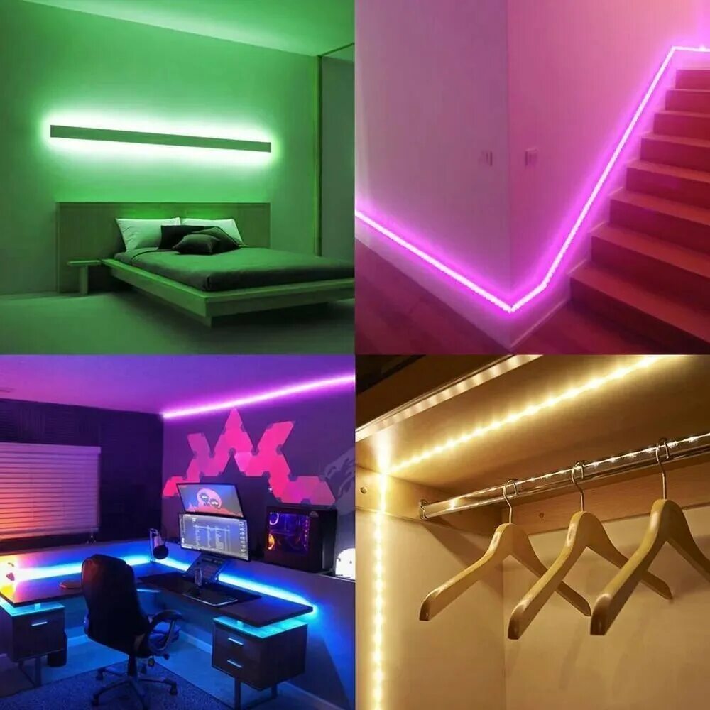 Примеры светодиодов. РГБ подсветка для комнаты.