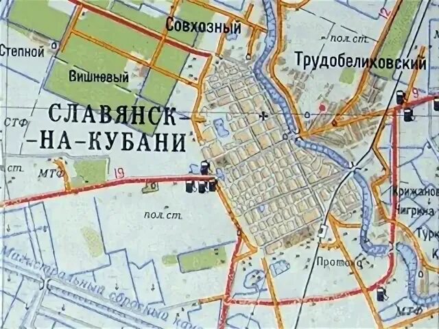 Славянск на кубани на карте
