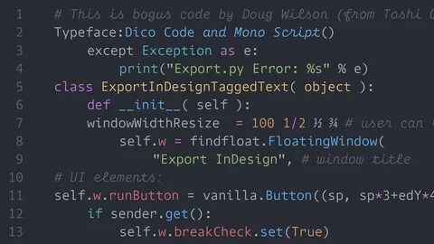 Coding fonts