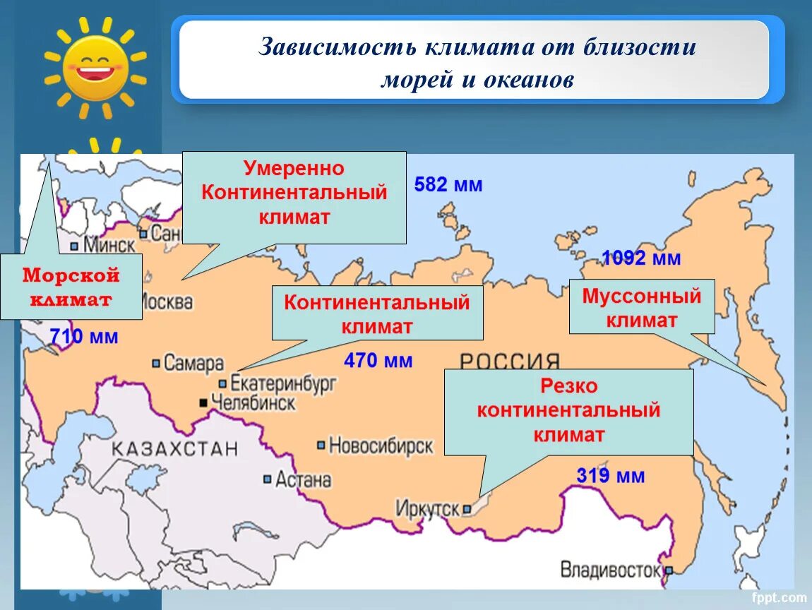 Морской климат. Умеренный морской климат в России. Континентальный климат в России. Типы климата морской и континентальный.