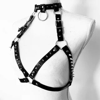Mature-spiked Bra Top Harness BDSM Top Harness - Etsy New Zealand.