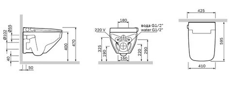 Унитаз подвесной am pm spirit 2.0 c701700wh