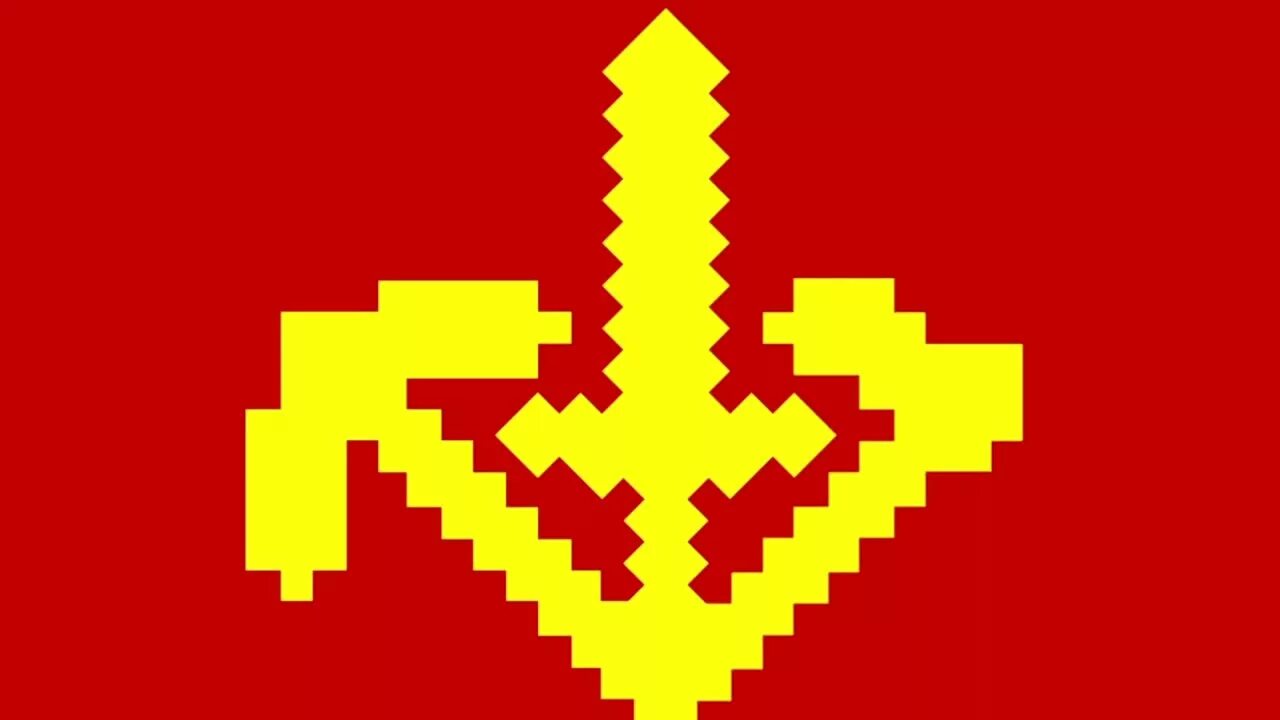 Коммунизм в майнкрафте. Символ коммунизма. minecraft коммунизм.