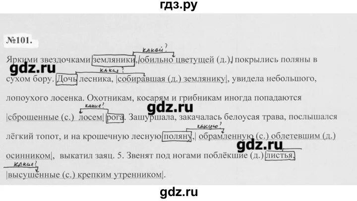 Русский язык упражнение 101. Упражнение 101 по русскому языку 7 класс. Русский язык 7 класс ладыженская 101 упражнение.