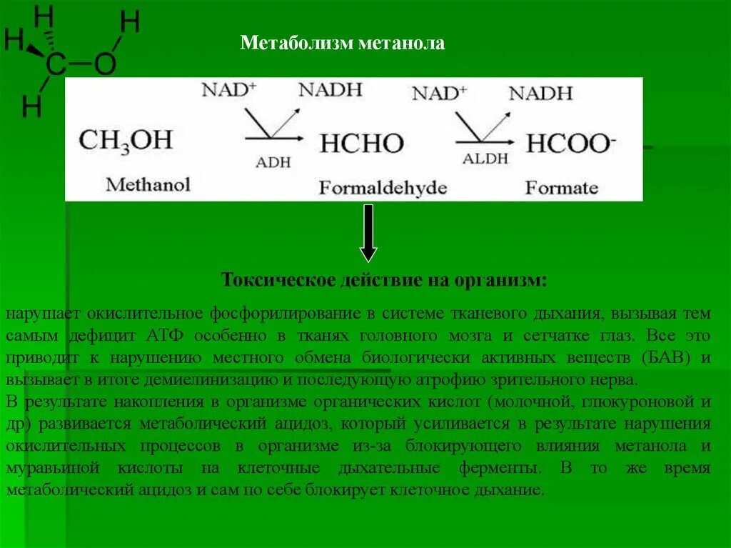 Формула токсичного. Метаболизм метанола. Метаболиты метилового спирта. Схема метаболизма метанола. Биотрансформация метанола.