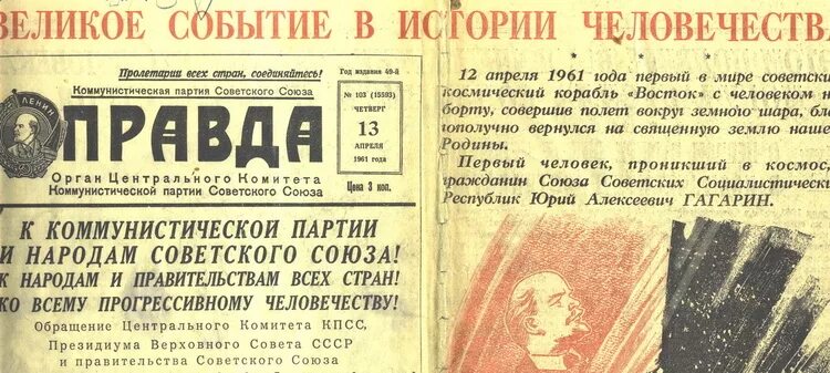 Какой день недели был 12 апреля 1961