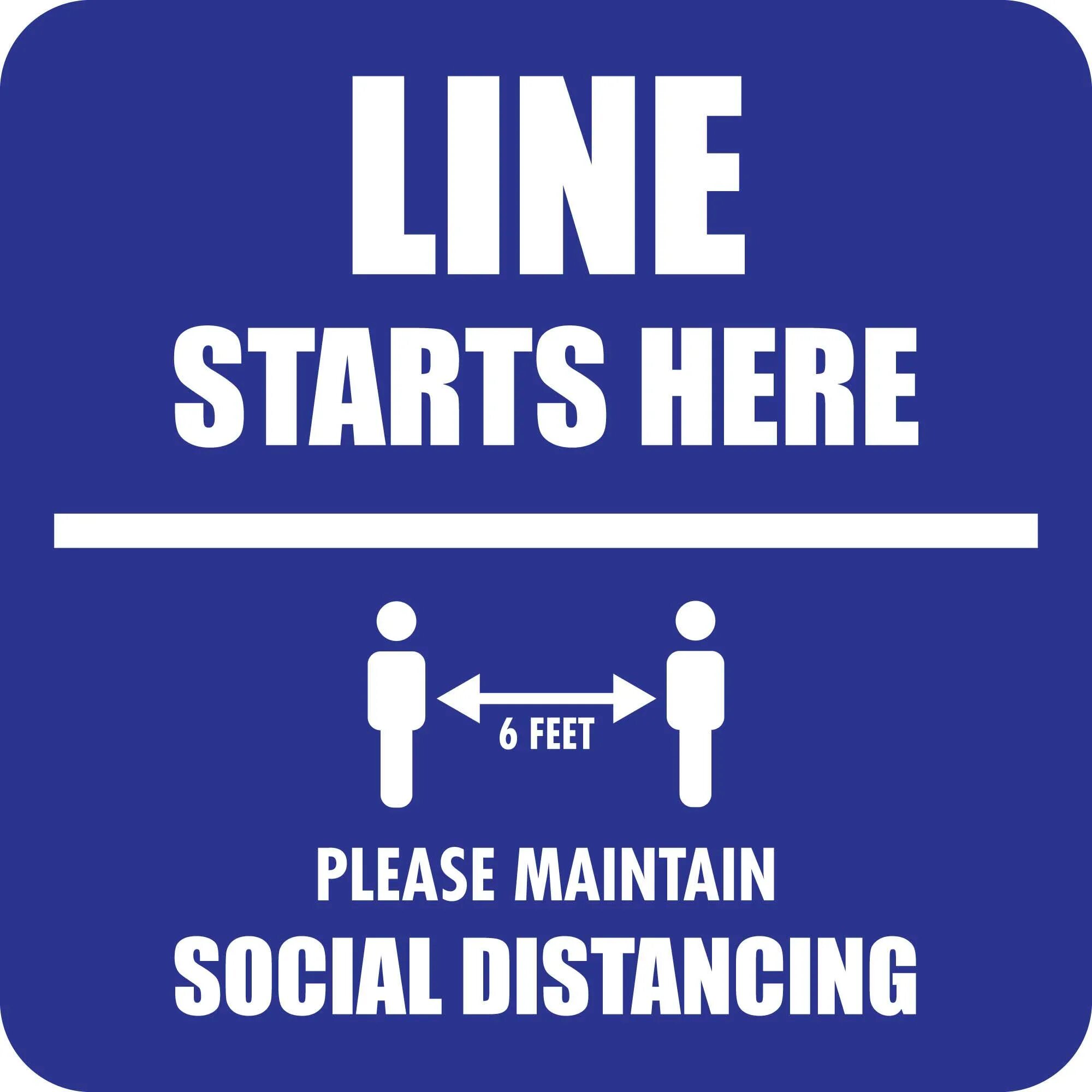 Line starts here. Sign here. Start here. Keep a line sign.